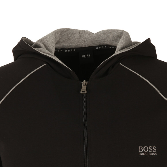 BOSS Bodywear Mens Black Full Zip Small Logo Hoody main image