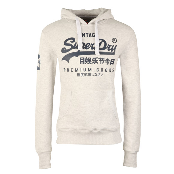 Superdry Mens Grey Premium Goods Hoodie main image
