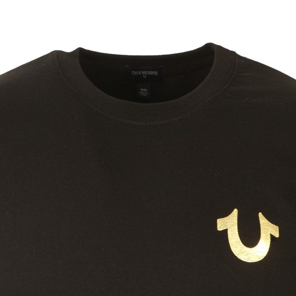 True Religion Mens Black Gold Logo Sweatshirt main image