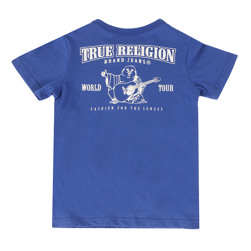 Buddha Tee Blue True Religion T Shirt True Religion, Blue Branded