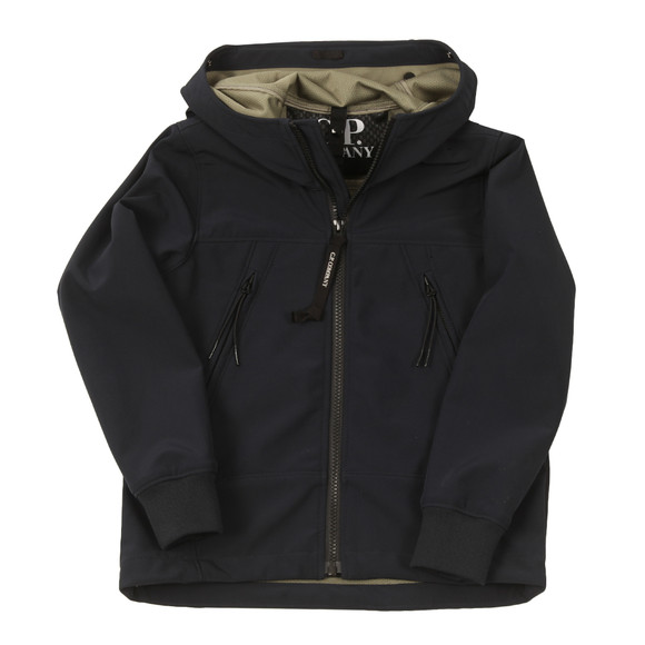 C.P. Company Undersixteen Boys Blue Lightweight Soft Shell Goggle Jacket #1