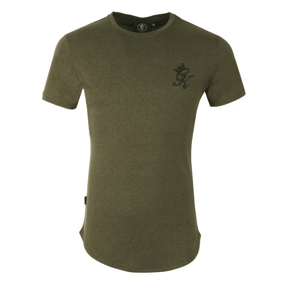 Gym King Mens Green Curve Hem Salt N Pepper Tee main image