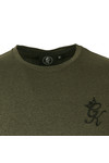 Gym King Mens Green Curve Hem Salt N Pepper Tee