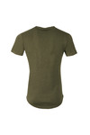 Gym King Mens Green Curve Hem Salt N Pepper Tee