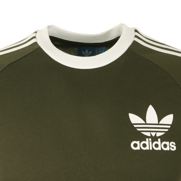 adidas Originals Mens Green California SS T-Shirt #2