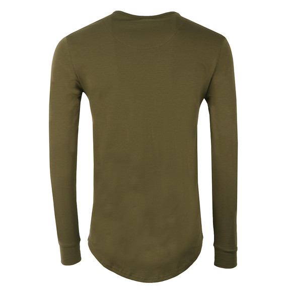 Sik Silk Mens Green Long Sleeve Gym T Shirt main image
