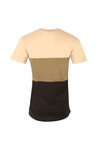 Nicce Mens Beige Triple Panel T-Shirt