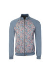 Pretty Green Mens Blue Camley Paisley Track Top