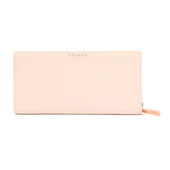 Ted Baker Womens Pink Darrah Crosshatch Textured Bar Zip Matinee Purse #2