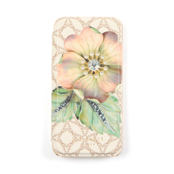 Ted Baker Womens White Mavis Gem Gardens Iphone 6 Book Case main image