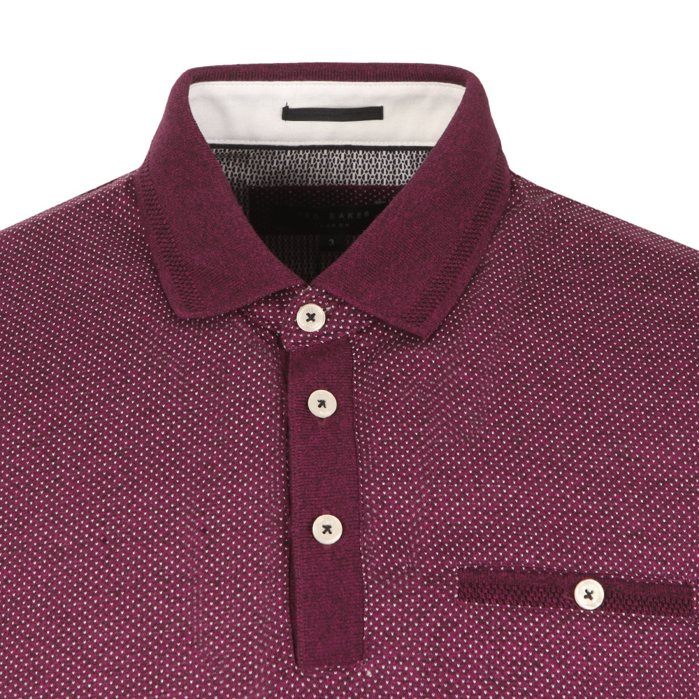 Ted Baker Otto SS Flat Knit Collar Jacq Polo Oxygen Clothing