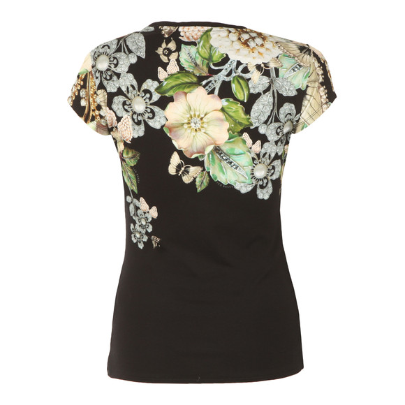 Ted Baker Womens Black Veeni Gem Gardens Fitted Tee main image