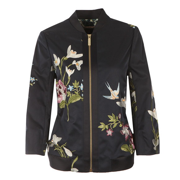 Ted Baker Womens Blue Bloomah Spring Meadow Bomber #1