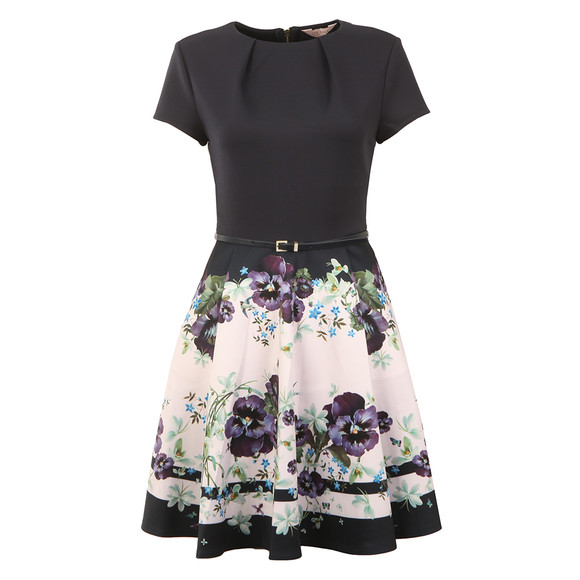 Ted Baker Womens Blue Stefh Enchantment Skater Dress #1