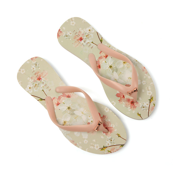 Ted Baker Womens White Aalo Oriental Blossom Flip Flop main image