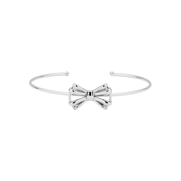 Ted Baker Womens Silver Sennya Sweetie Bow Ultrafine Bracelet main image