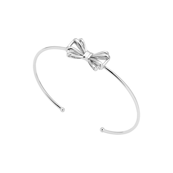 Ted Baker Womens Silver Sennya Sweetie Bow Ultrafine Bracelet main image