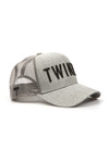 Twinzz Mens Grey Mesh Trucker Cap
