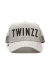 Twinzz Mens Grey Mesh Trucker Cap