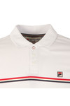 Fila Mens White Martelli Printed Polo Shirt