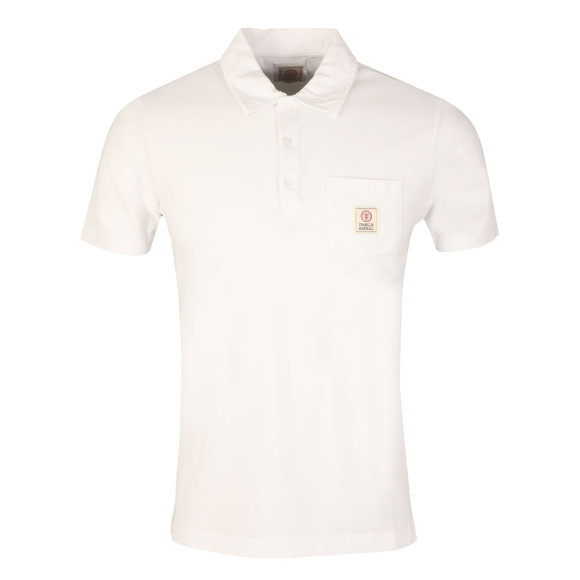 Franklin & Marshall Mens White Small Logo Pocket Polo Shirt main image