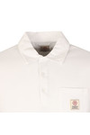 Franklin & Marshall Mens White Small Logo Pocket Polo Shirt