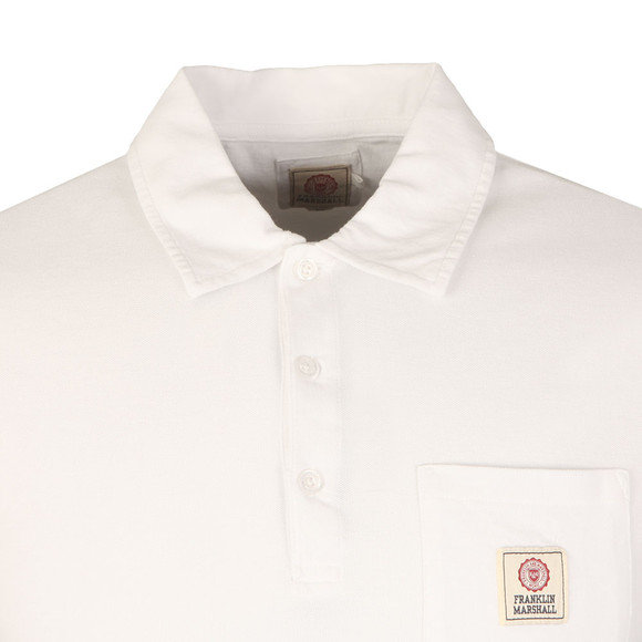 Franklin & Marshall Mens White Small Logo Pocket Polo Shirt main image