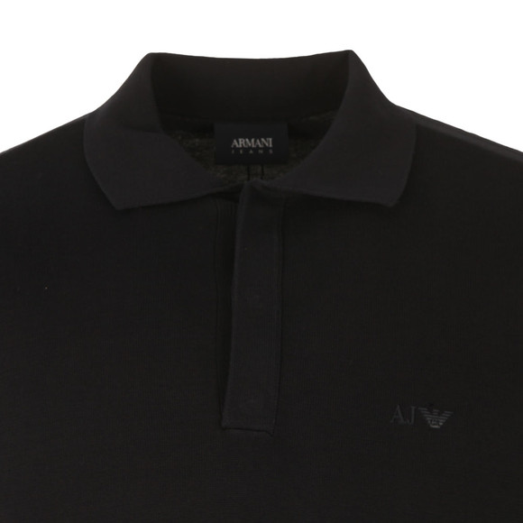 Armani Jeans Mens Blue Knitted Long Sleeve Polo Shirt #2