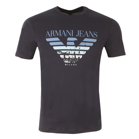 Armani Jeans Mens Blue Milano Logo T Shirt main image