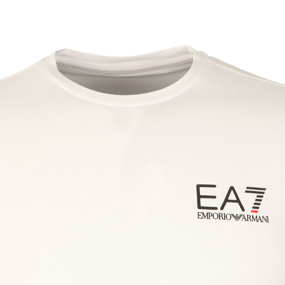 EA7 Emporio Armani Mens White Small Logo Long Sleeve T Shirt main image