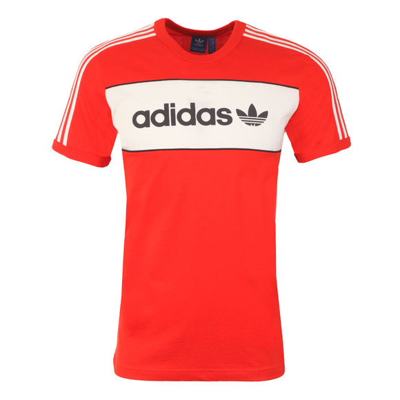 adidas Originals Mens Red S/S Block T-Shirt main image