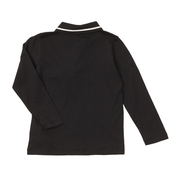 EA7 Emporio Armani Boys Blue Tipped Long Sleeve Polo Shirt main image