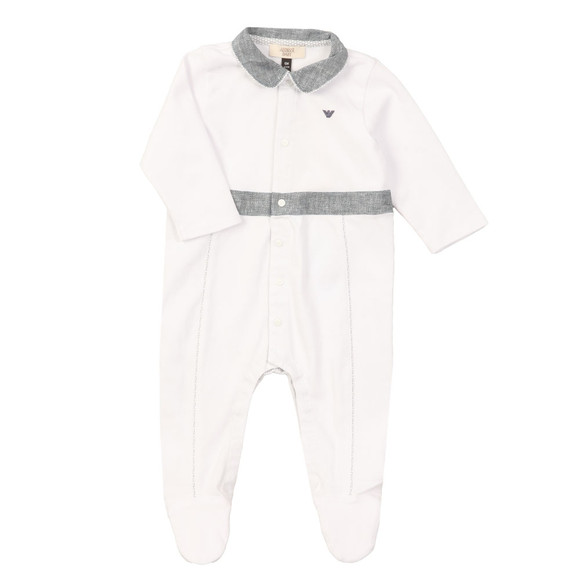 Armani Baby Boys White Romper Suit main image