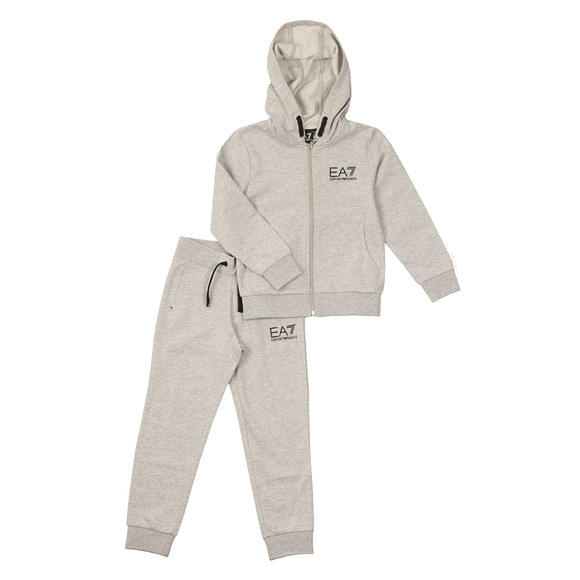 EA7 Emporio Armani Boys Grey Small Logo Tracksuit main image