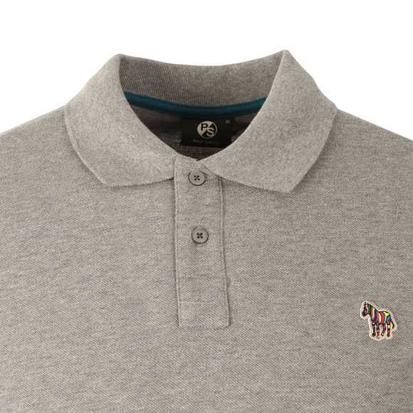 Paul Smith Mens Grey New Zebra Long Sleeve Polo Shirt main image