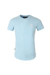 Gym King Mens Blue Core Long Line T-Shirt
