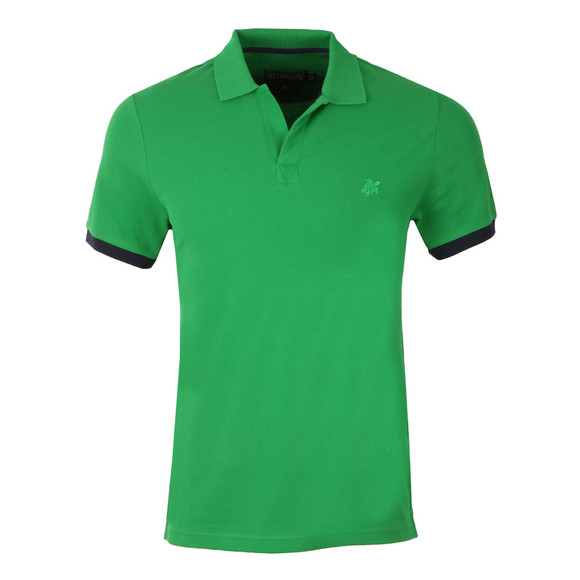 Vilebrequin Mens Green Palatin Pique Polo Shirt #1