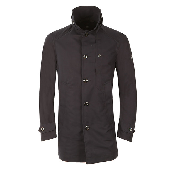 Manteau Trench En Laine G-Star Pour Homme - Noir, Taille L - Coupe Régulière, Idéal Pour L'automne Et L'hiver