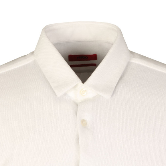 HUGO Mens White Ero3 Pique Shirt #2