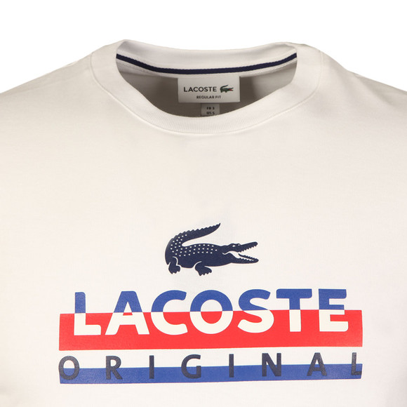 Lacoste Mens White S/S TH6996 Logo T-Shirt #2