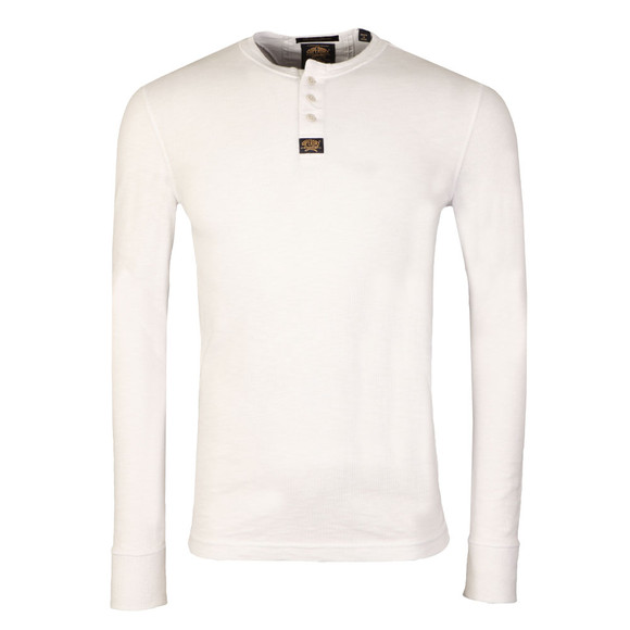 Superdry Mens White Heritage L/S Grandad Tee main image