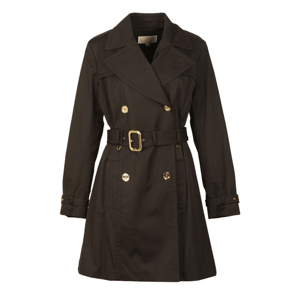 Michael Kors Womens Black Pleated Trench main image