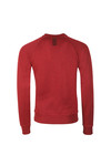EA7 Emporio Armani Mens Red Small Logo Crew Sweatshirt