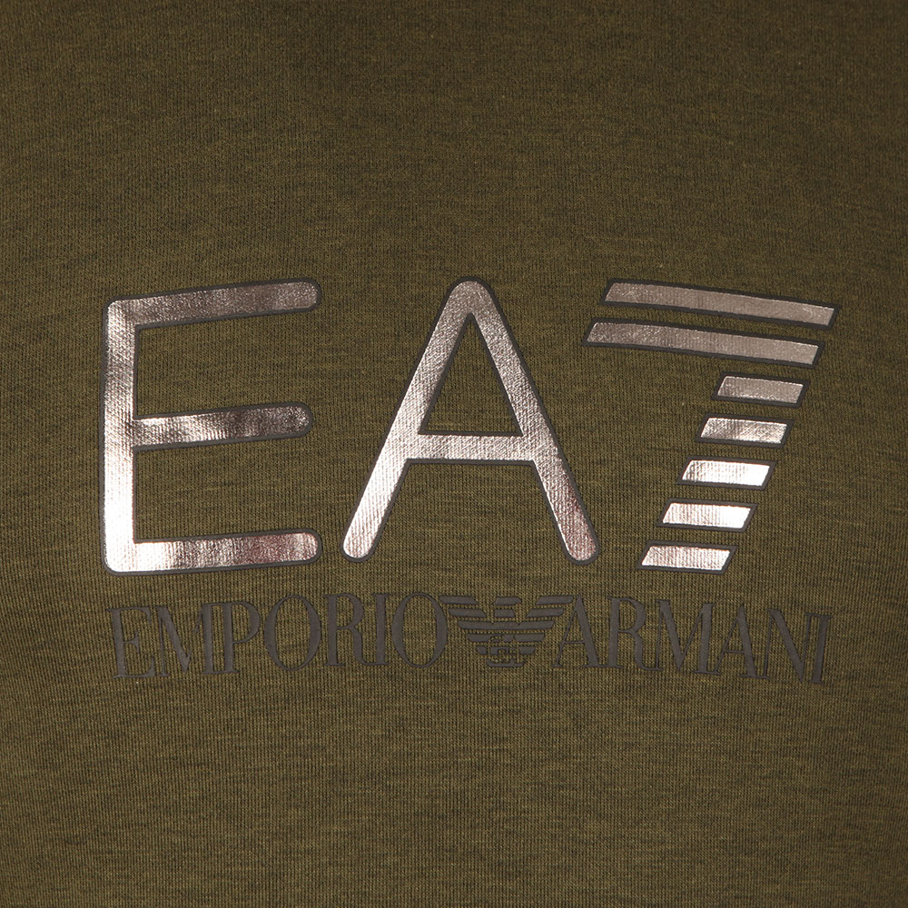 Ea7 green hoodie clearance