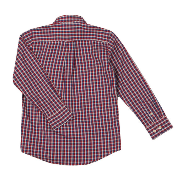 Gant Boys Brown Windblown Oxford Check Shirt main image