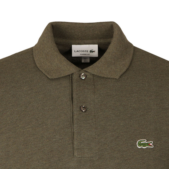 Lacoste Mens Green L1313 Long Sleeve Polo #2