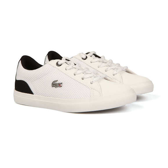 Lacoste Boys White Lerond 317 Canvas Trainer main image