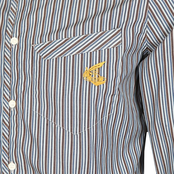 Vivienne Westwood Anglomania Mens Blue Classic Stripe Shirt main image