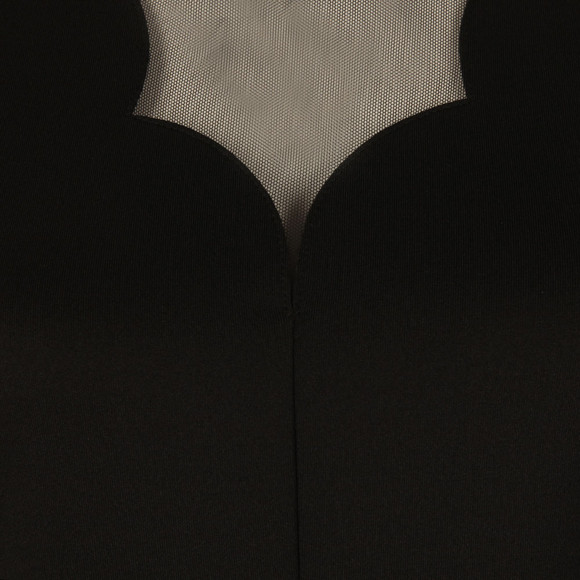 Ted Baker Womens Black Sharlot Mesh Paneled Scallop Dress #2