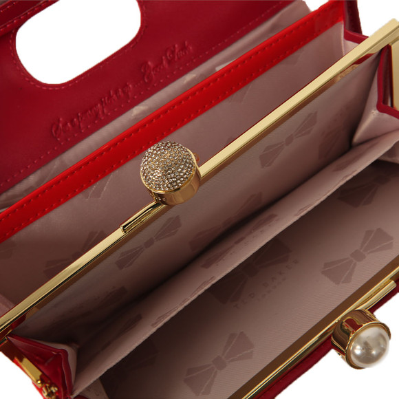 Ted Baker Womens Red Kattia Crystal Pearl Bobble Matinee Purse #5
